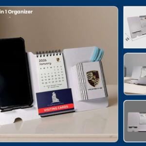 DIY 3 in 1 Desk Organizer with Calendar