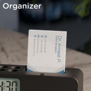 Decision Making Digital Clock with Pen Stand Card Holder 1