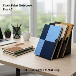 Geometric A5 Premium Metal Clip Notebook Diary