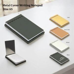 Metal Cover A5 Premium Flip Top Memo Notepad