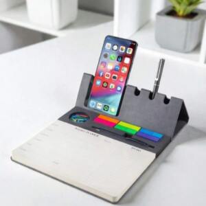 Multifunctional Desk Organizer with Mobile Stand & Notepad