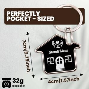 Real Estate Client Keychain Gift Set Bulk Corporate India 4 Personalized Couple Home Keychain Set G622HKS 5
