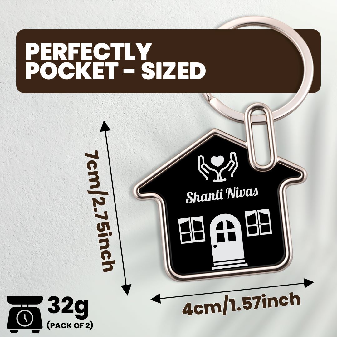 Personalized- Couple- Home -Keychain -Set -(G622HKS) (5) Personalized Couple Home Keychain Set G622HKS 5