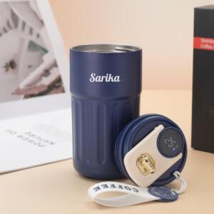 Digital Tumbler Gift Combo with Personalized Office Kit 3 Personalized Smart Tumbler Gift Set with Diary Pen blue 1
