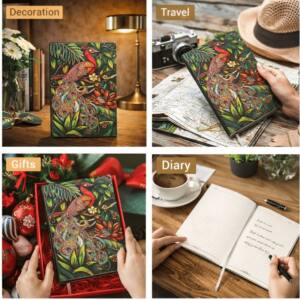 Premium 3D Peacock Embossed A5 Leather Notebook Diary for Corporate Gifting 2