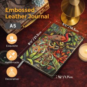 Premium 3D Peacock Embossed A5 Leather Notebook Diary for Corporate Gifting 4