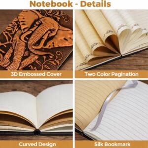 Premium 3D Royal Elephant A5 Embossed Journal 2