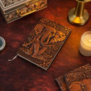 Premium 3D Royal Elephant A5 Embossed Journal