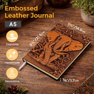 Premium 3D Royal Elephant A5 Embossed Journal 4