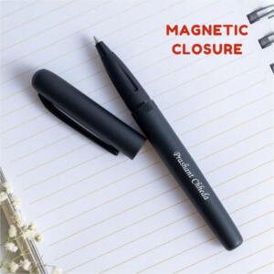 Premium Magnetic Closure Matte Black Pen for Corporate Gifts