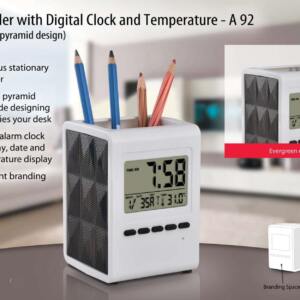 Pyramid Tumbler with Digital Clock & Temperature Display