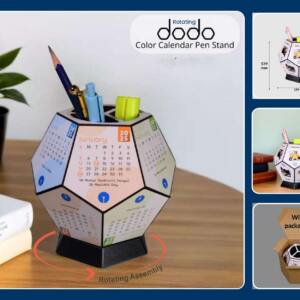 Rotating Dodo Color Calendar Pen Stand