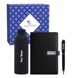Personalized Corporate Gifting with Rubber bottle, diary and pen 5 Rubber bottle gift set with diary and pen 4