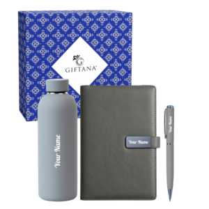 Personalized Corporate Gifting with Rubber bottle, diary and pen 4 Rubber bottle gift set with diary and pen 5