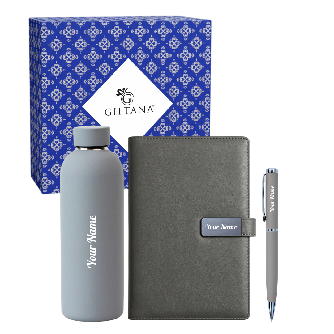 Rubber bottle gift set with diary and pen (5) Rubber bottle gift set with diary and pen 5