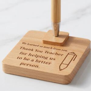 Wooden Magnetic Pen Stand with Customized Engraving 4