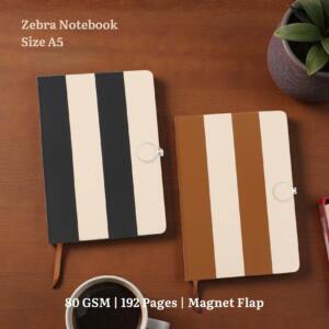 Zebra A5 Premium Magnetic Notebook Diary
