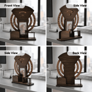 wooden Lifetime Calendar with Photo Frame 15