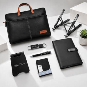 Corporate Employee Welcome Kit Gift Set - 7-in-1 3 Black Premium 7 in 1 Personalized Executive Gift Hampers 1