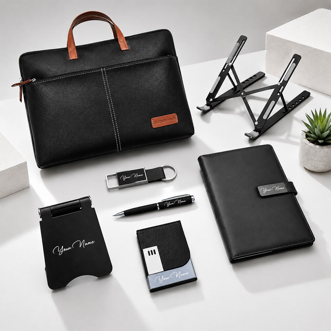 Black-Premium -7-in-1- Personalized- Executive -Gift- Hampers (1) Black Premium 7 in 1 Personalized Executive Gift Hampers 1