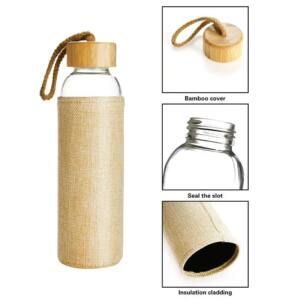 Borosilicate Glass Bottle with Sleeve for Corporate Gifting 3 Borosilicate Glass Bottle with Sleeve for Corporate Gifting 1