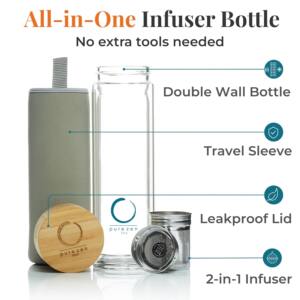 Borosilicate Glass Infuser Bottle for Corporate Gifting 3 Borosilicate Glass Infuser Bottle 1