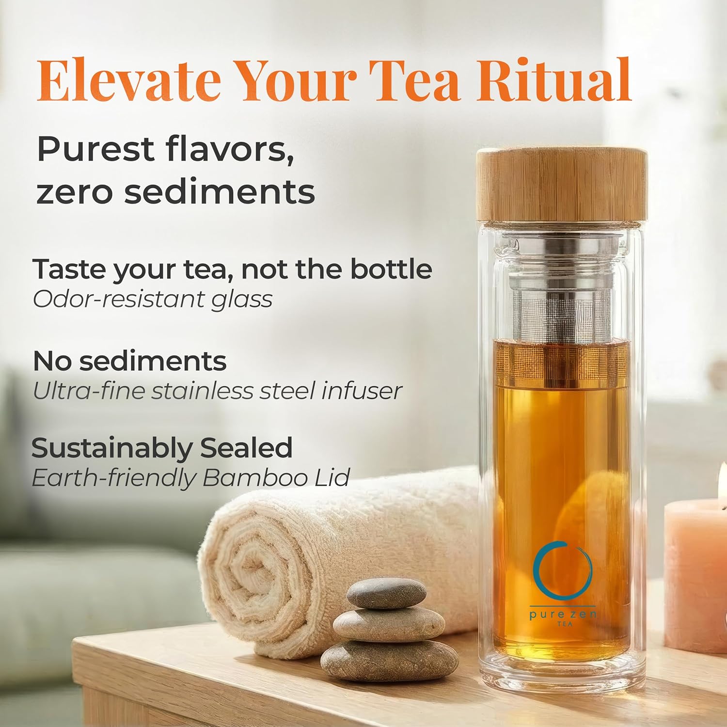Borosilicate Glass Infuser Bottle- 3 Borosilicate Glass Infuser Bottle 3