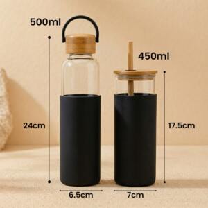 Borosilicate Tumbler Bottle Black Slide 8