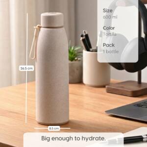 Eco Friendly Rice Husk Water Bottle for Corporate Gifting 4