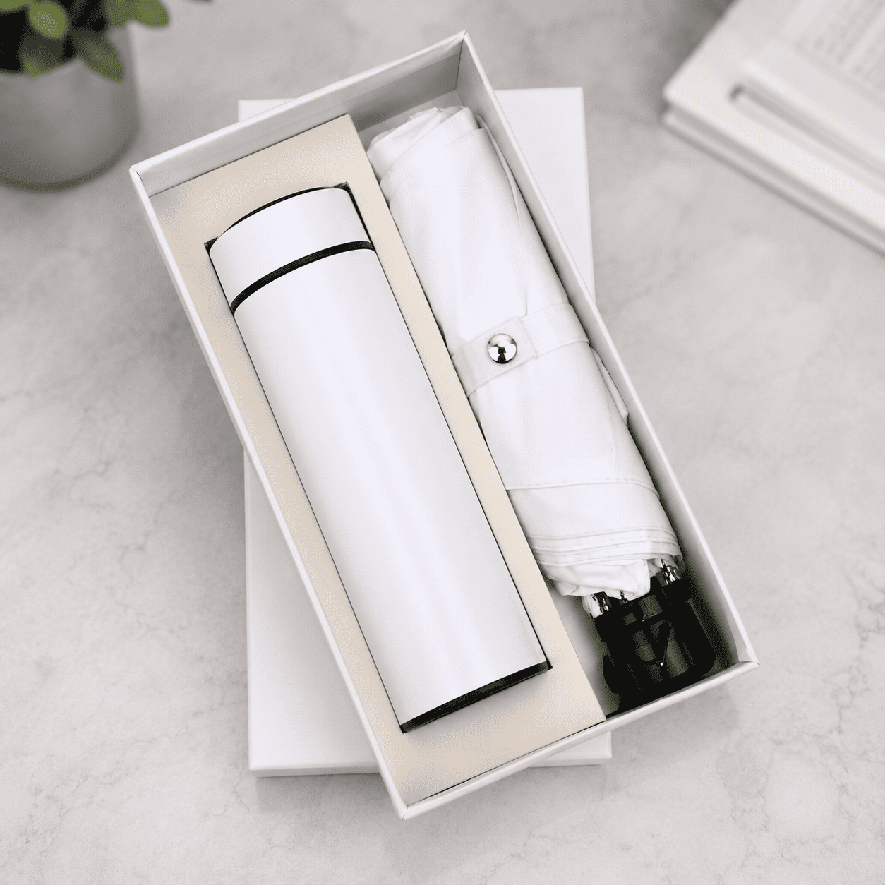 Employee Appreciation Flask and Umbrella Gift Box (1) Employee Appreciation Flask and Umbrella Gift Box 1