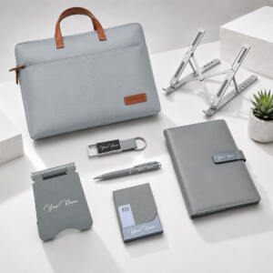Corporate Employee Welcome Kit Gift Set - 7-in-1 2 Grey Premium 7 in 1 Personalized Executive Gift Hampers 1