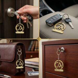 Premium Chartered Accountant Pen & Keychain Gift Set 5 Personalized CA Success Gift Set with Pen Keychain 5