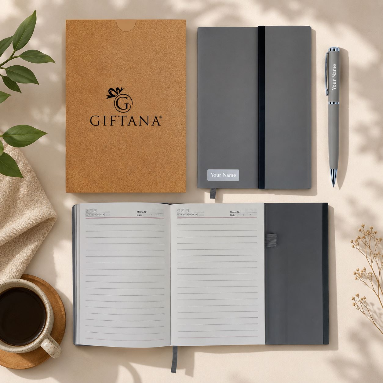 Personalized -Notebook- with -Pen -Gift -Set Premium Customized Notebook with Pen Corporate Gift Set