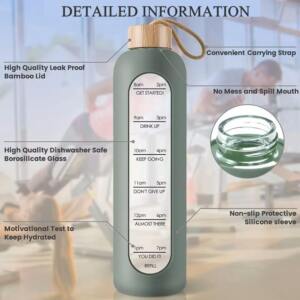 Premium Borosilicate Glass Hydration Bottle for Corporate Use 3