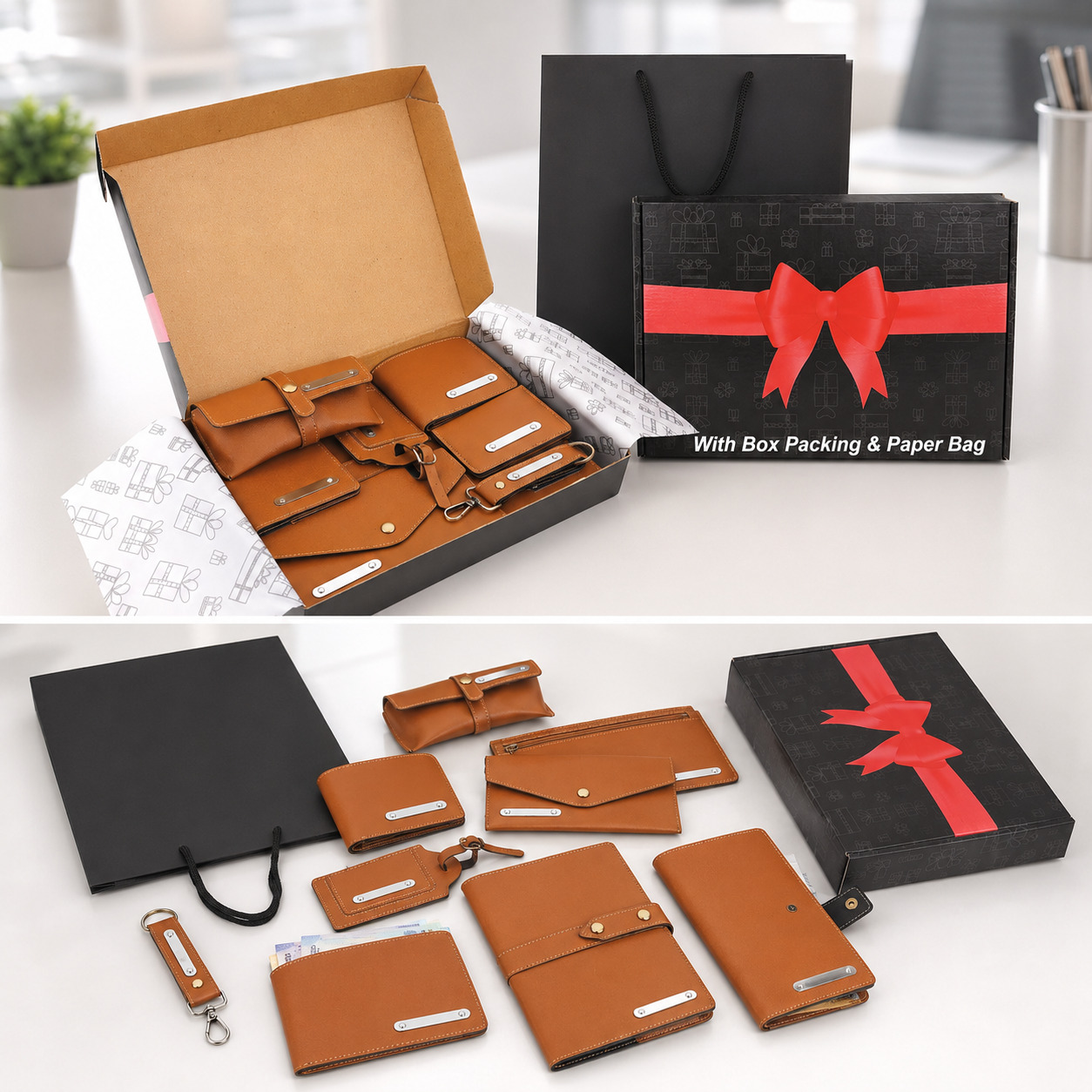 Premium Leather Travel Organizer Gift Set Premium Leather Travel Organizer Gift Set