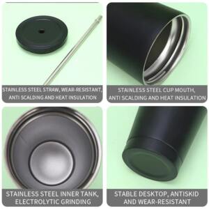 Premium Steel Tumbler with Metal Straw for Corporate Gifts 3