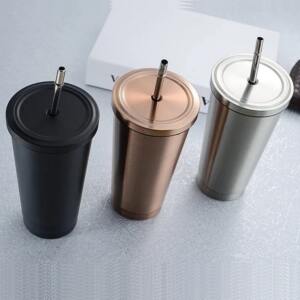 Premium Steel Tumbler with Metal Straw for Corporate Gifts 4