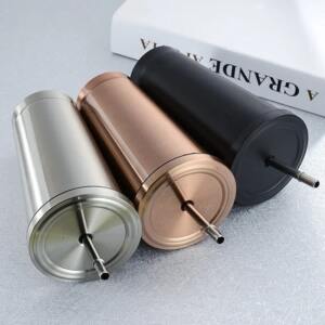 Premium Steel Tumbler with Metal Straw for Corporate Gifts 5