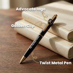 Custom advocate metal pen
