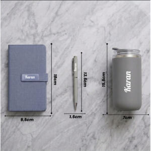 GREY Silicon Lid Tumbler mini Diary pen 8