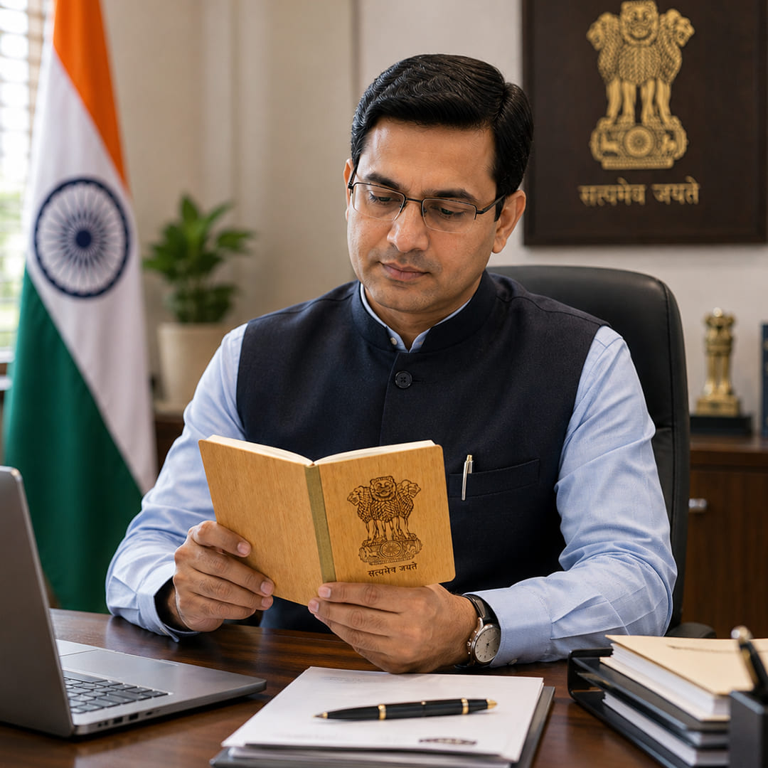 Premium Satyamev Jayate Wooden Desk Essentials Gift Set Corporate Gift Set