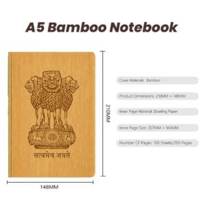 Premium Executive Satyamev Jayate Wooden Diary & Pen Gift Set 2 Corporate Gift Set