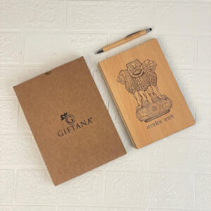Wooden Diary & Pen Gift Set