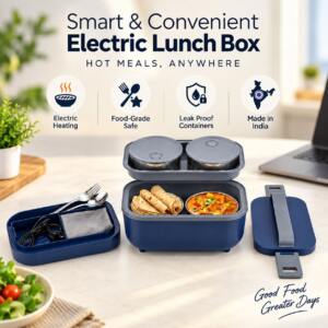 Electric Lunch Box with Dual Food Containers