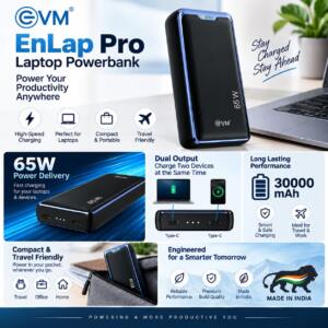 65W Laptop Power Bank with 30000mAh Capacity
