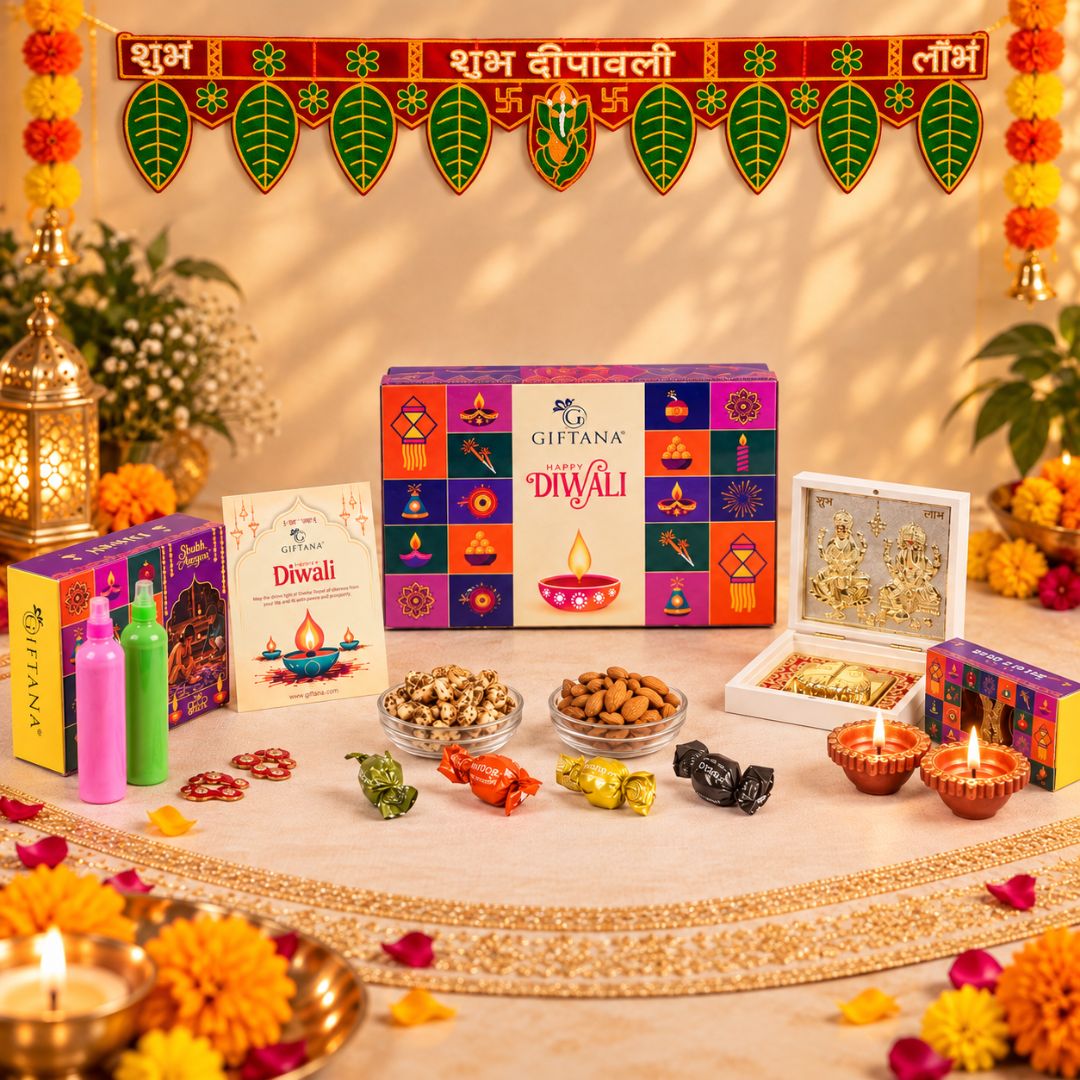 Festive Gift Hamper with Dry Fruits & Laxmi Ganesh Charan 54