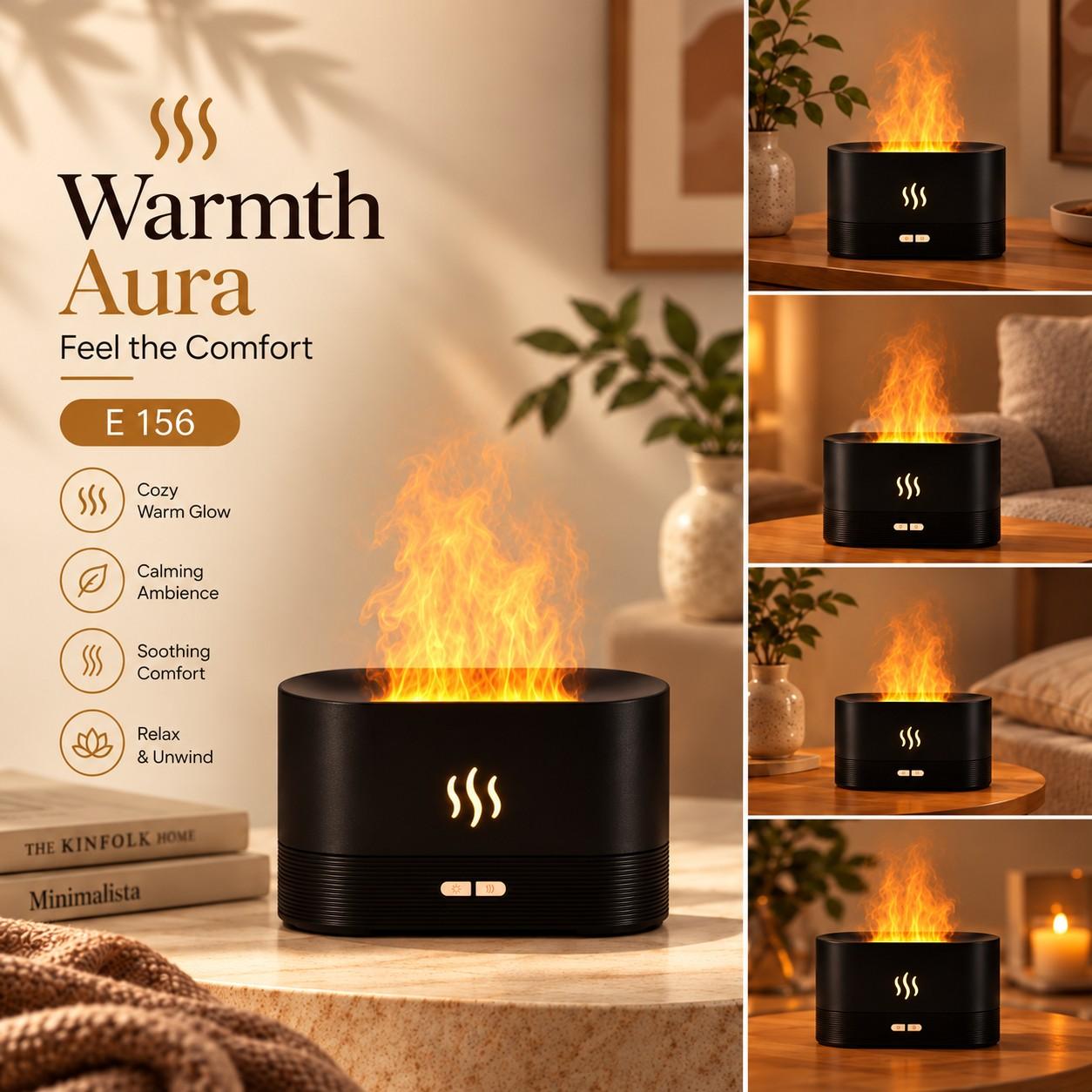 GlowMist Flame Aroma Diffuser with Ambient Lighting GlowMist Flame Aroma Diffuser with Ambient Lighting