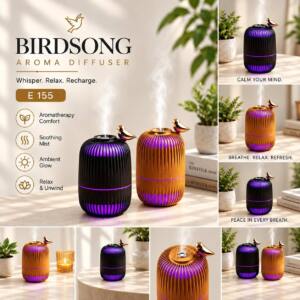 Elegant Bird Design Aroma Diffuser with LED Light