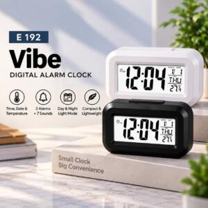 Digital Alarm Clock with Temperature & Date Display