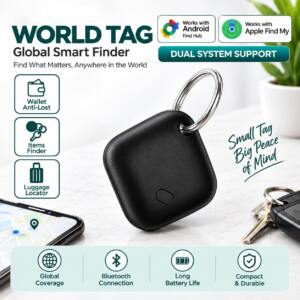 Smart Bluetooth Tracker with Global Item Finder